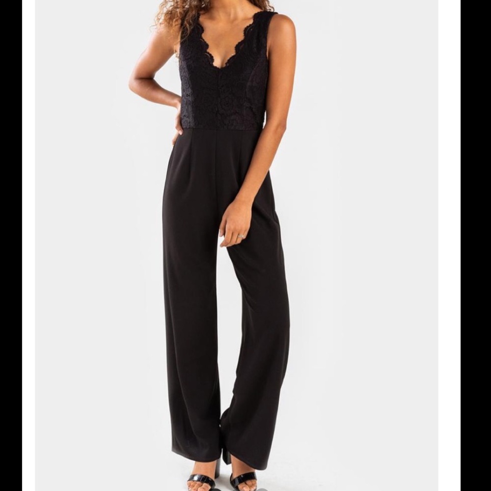 Ana Lace Scallop Jumpsuit
